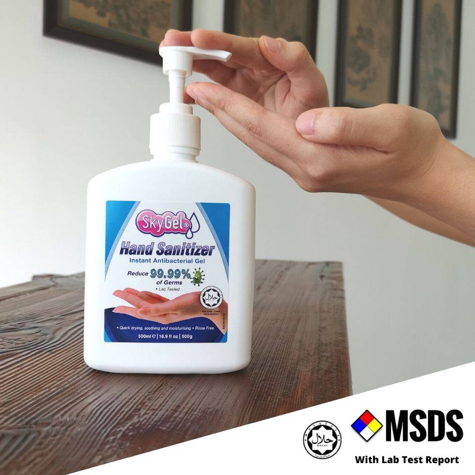 *READY STOCK* SKYGEL Hand Sanitizer 500ML(HALAL) KKM Approved Kill 99