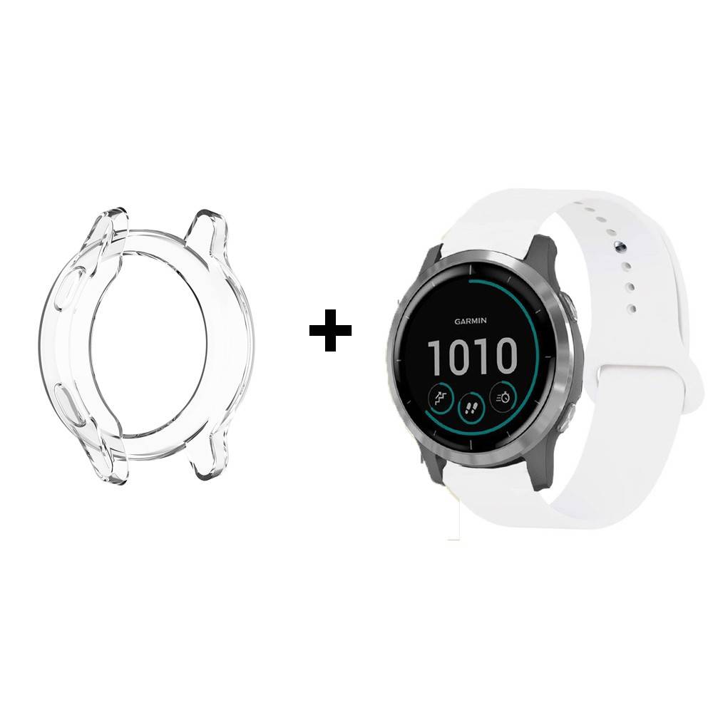 Garmin Vivoactive 4 Silicone TPU Transparent Bezel Protective Case