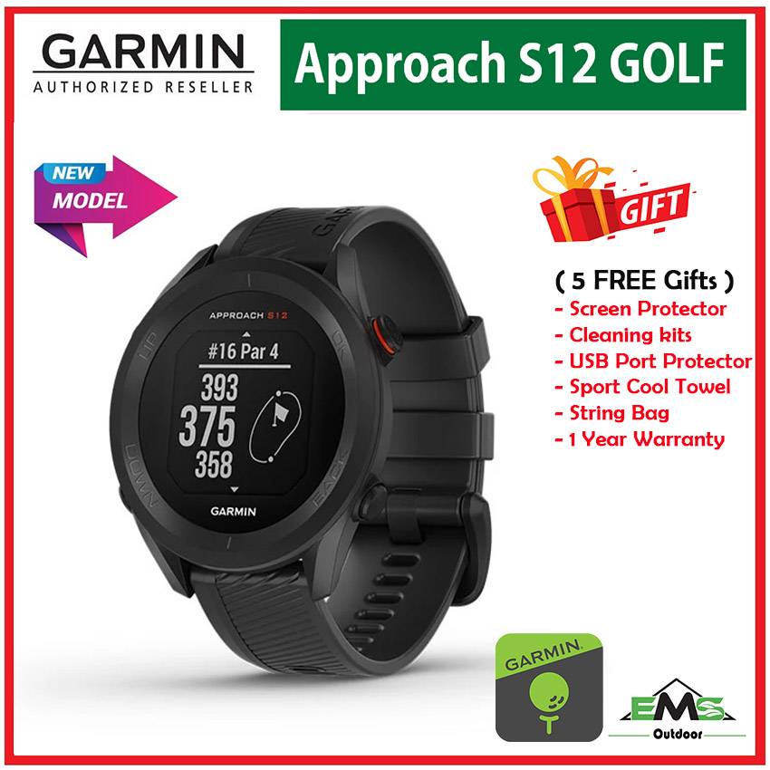 (*New Model ! ) Garmin Approach S12 GOLF GPS SmartWatch (*FREE GIFTS